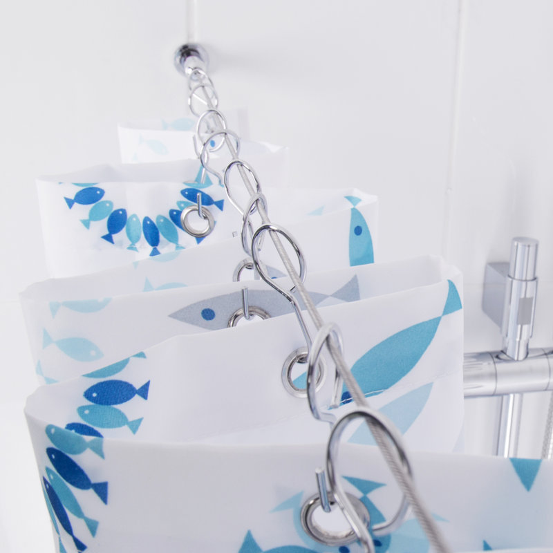 Croydex Wireline 118" Adjustable Straight Tension Shower Curtain Rod